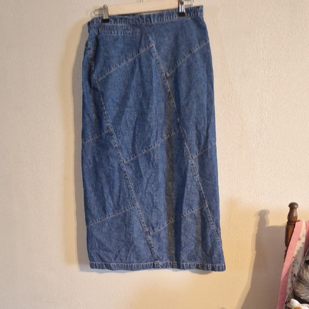 Cabela's Blue Maxi Pencil Skirt Casual